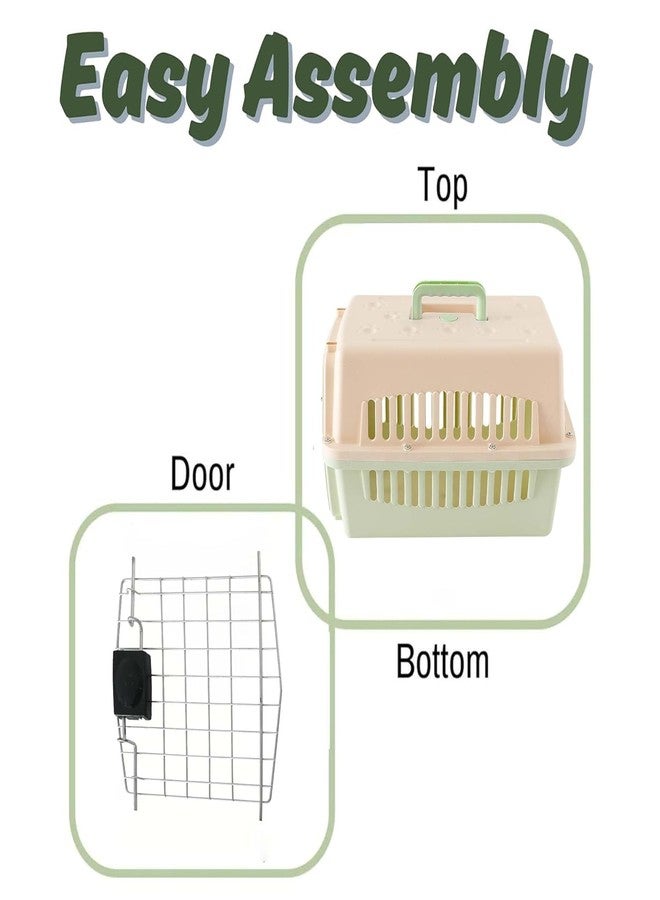 Homestic 48x31x31 CM Strong Metal Heavy Duty Cat & Dog Cage for Large Dogs | Dog Crate, Kennel & Rabbit House/Shelter | Plastic Portable Pet Travel Carrier Cage | New Green - Image 5